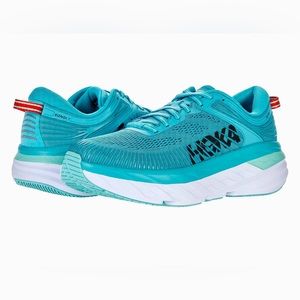Hoka Bondi 7 Women’s Running Shoes Size 9 Aquarelle/Eggshell Blue